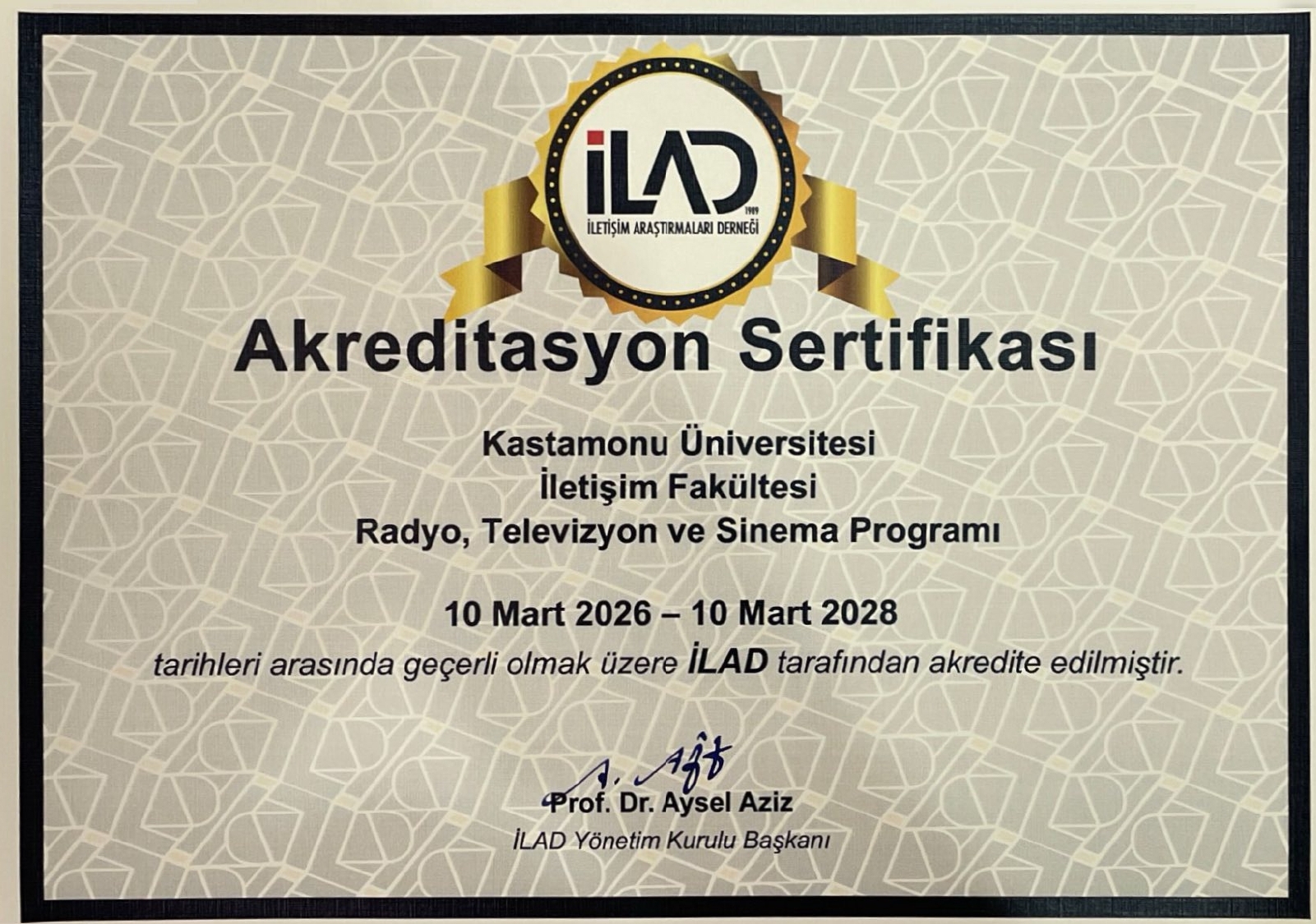 Radyo, Televizyon ve Sinema Bölümünün Akreditasyonu Yenilendi